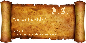 Macsa Boglár névjegykártya